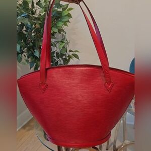 Louis Vuitton Epi Leather Saint Jacques GM Shoulder Bag RED COMES WITH COA